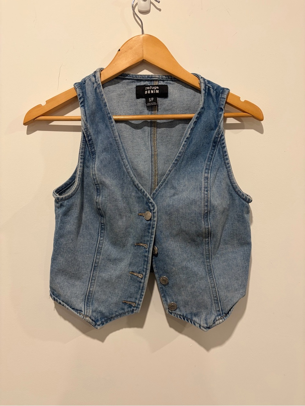 refuge Light Blue Denim Vest